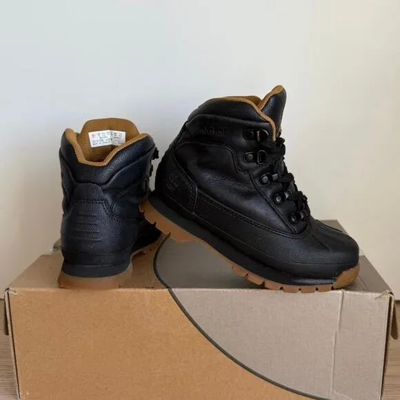 Toddler Timberland Euro Hiker Shell Toe Black/Gum Boots- SZ 13 C