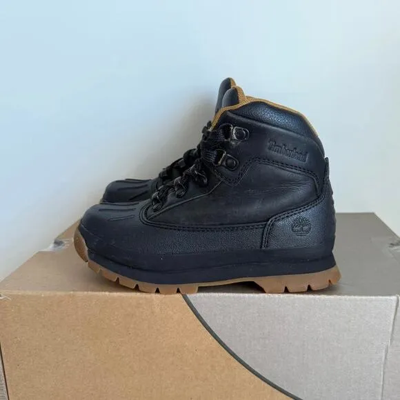Toddler Timberland Euro Hiker Shell Toe Black/Gum Boots- SZ 13 C