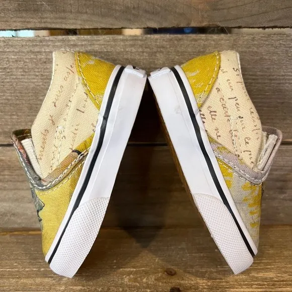 Toddler Vans Van Gogh Museum Skull Paint Classic Slip On Shoes Sneakers Size 2 C