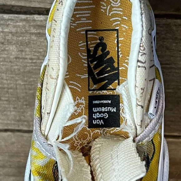 Toddler Vans Van Gogh Museum Skull Paint Classic Slip On Shoes Sneakers Size 2 C