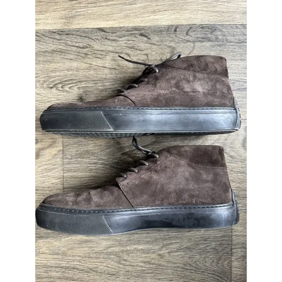 TODS Italy Mens Polacco Chukka Boot Sneaker Brown Suede Leather Shoes Size 8.5