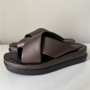 Tod’s Metallic Brown Sandals, Women’s US 8.5, Store Display, NEED REPAIR, No Box