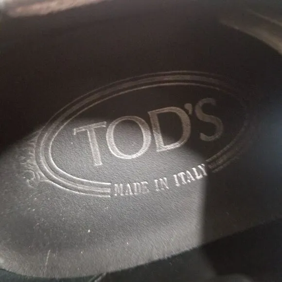 Tod's Grey Blue Leather And Nubuck Suede Low Top Sneakers 38