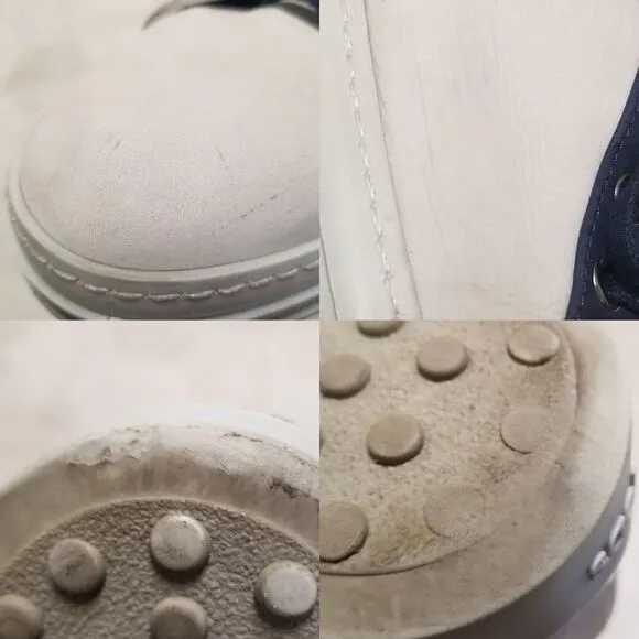Tod's Grey Blue Leather And Nubuck Suede Low Top Sneakers 38