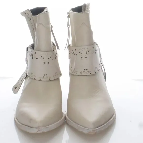 Tombstone Cream Leather Ladies Boots 7