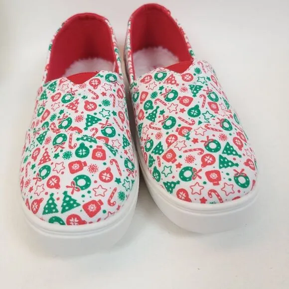 Tommy Bahama Christmas Memory Foam Slip-On Shoes Women Size 8.5