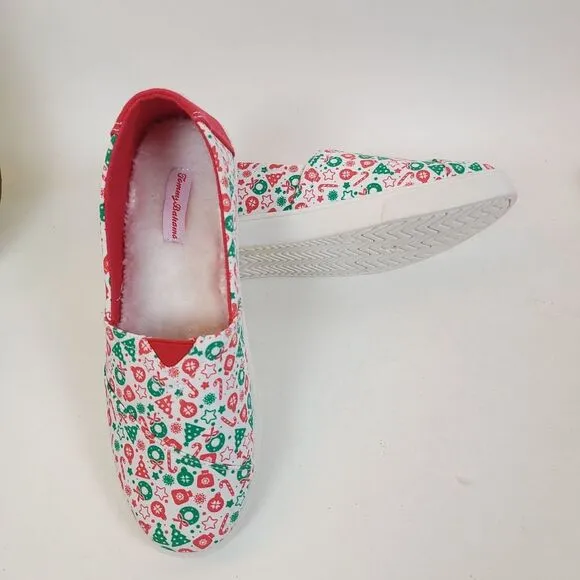 Tommy Bahama Christmas Memory Foam Slip-On Shoes Women Size 8.5
