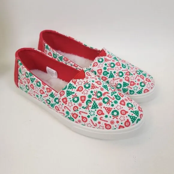 Tommy Bahama Christmas Memory Foam Slip-On Shoes Women Size 8.5