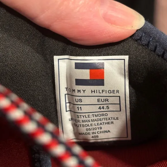 Tommy Hilfiger Dro Sneakers Men’s SZ 11 Dark Blue Red White Excellent condition