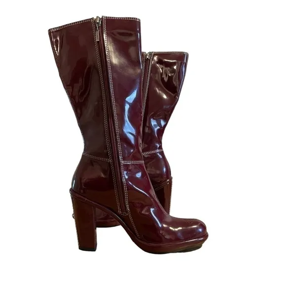 Tommy Hilfiger Heeled Patent Leather Boots SIZE 7