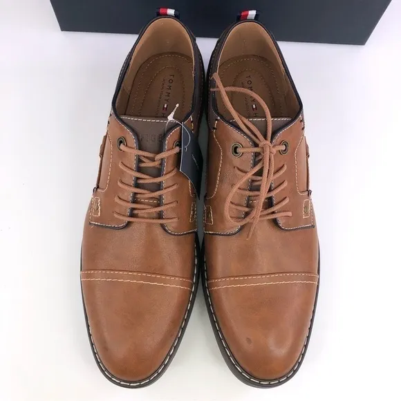 Tommy Hilfiger Men's Dante Oxfords- Dark Natural Shoes
