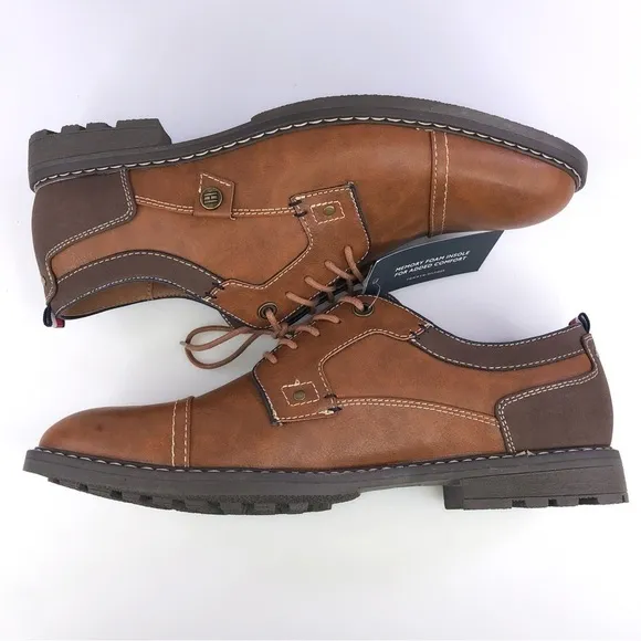 Tommy Hilfiger Men's Dante Oxfords- Dark Natural Shoes