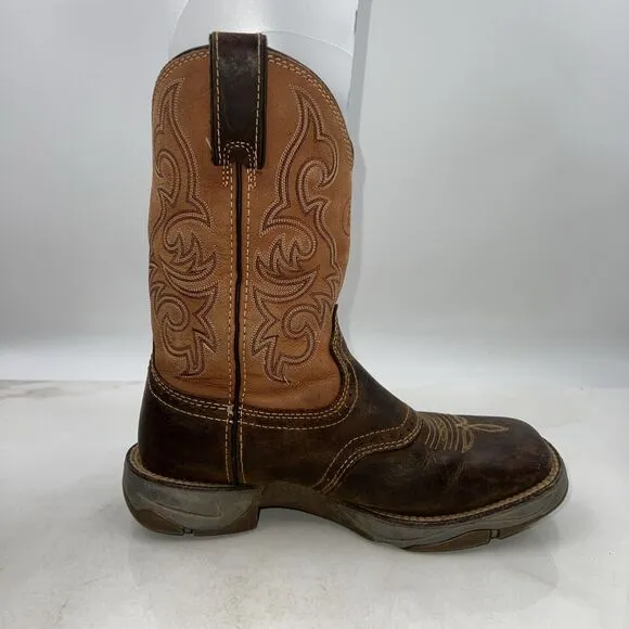 Tony Lama Boots Mens Size 8.5D Brown Leather Junction Soft Toe Work Shoes