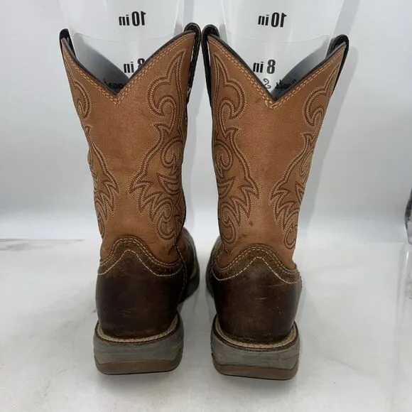 Tony Lama Boots Mens Size 8.5D Brown Leather Junction Soft Toe Work Shoes