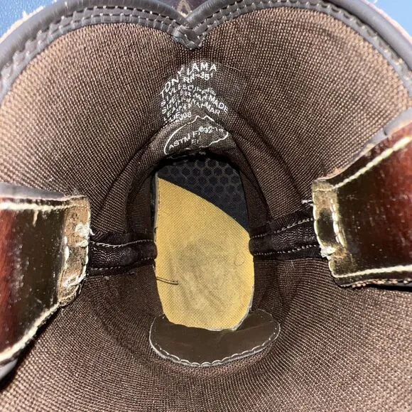 Tony Lama Boots Mens Size 8.5D Brown Leather Junction Soft Toe Work Shoes