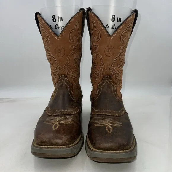 Tony Lama Boots Mens Size 8.5D Brown Leather Junction Soft Toe Work Shoes