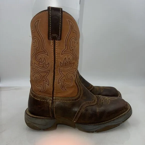 Tony Lama Boots Mens Size 8.5D Brown Leather Junction Soft Toe Work Shoes