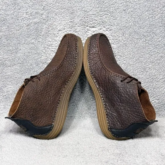 Tony Lama Mens Size 11.5 Chukka Boots Brown Leather Moc Toe Lace Up CAV0902
