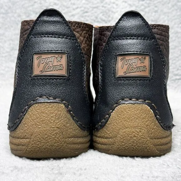 Tony Lama Mens Size 11.5 Chukka Boots Brown Leather Moc Toe Lace Up CAV0902