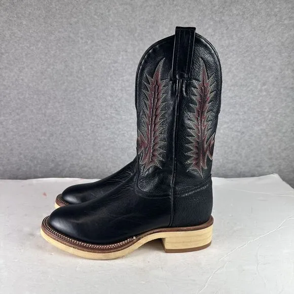 Tony Lama‎ Western Cowboy Boots Style CT6303 L 6M Round Toe Leather Embroidered