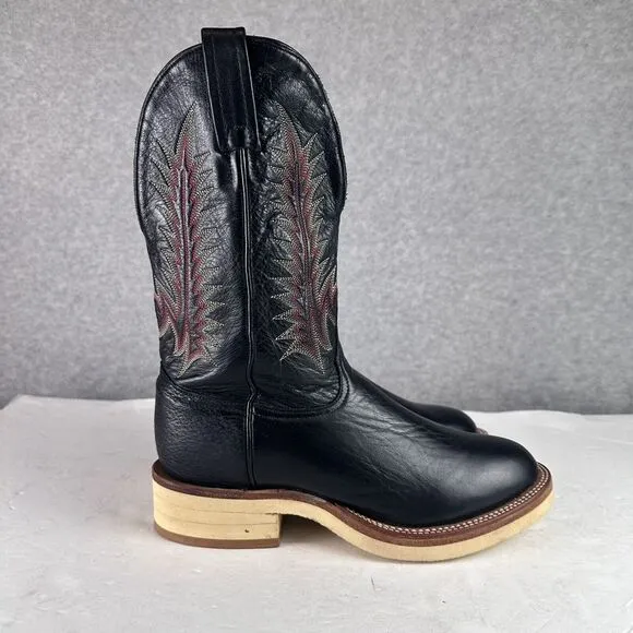 Tony Lama‎ Western Cowboy Boots Style CT6303 L 6M Round Toe Leather Embroidered