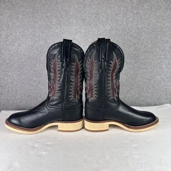 Tony Lama‎ Western Cowboy Boots Style CT6303 L 6M Round Toe Leather Embroidered