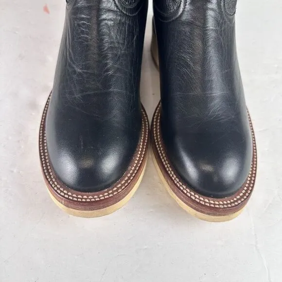 Tony Lama‎ Western Cowboy Boots Style CT6303 L 6M Round Toe Leather Embroidered