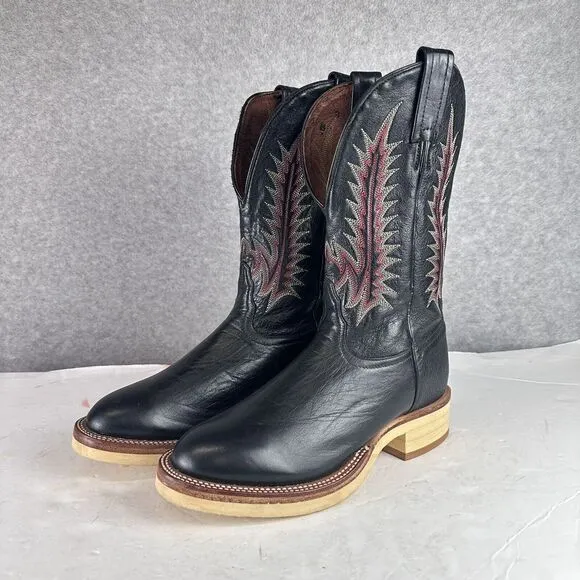 Tony Lama‎ Western Cowboy Boots Style CT6303 L 6M Round Toe Leather Embroidered