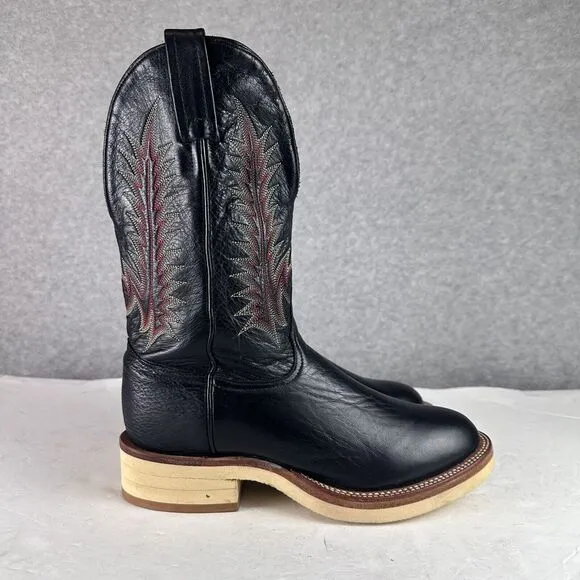 Tony Lama‎ Western Cowboy Boots Style CT6303 L 6M Round Toe Leather Embroidered