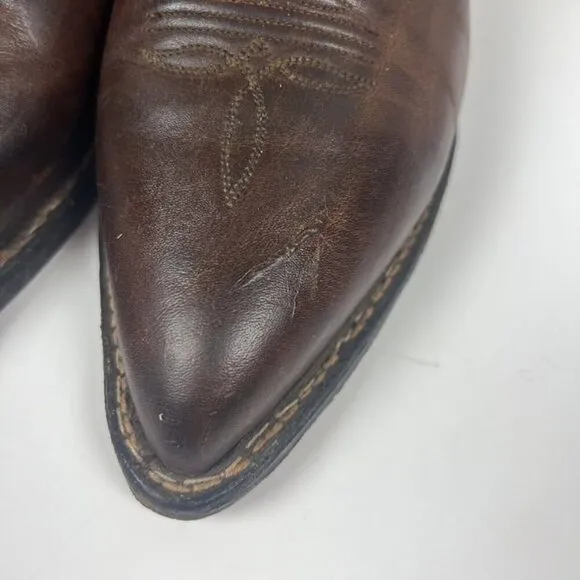 Tony Lama Western Slip On Embroidered Leather Cowboy Boots Men’s Size 8.5 D