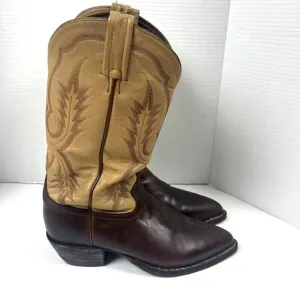 Tony Lama Western Slip On Embroidered Leather Cowboy Boots Men’s Size 8.5 D
