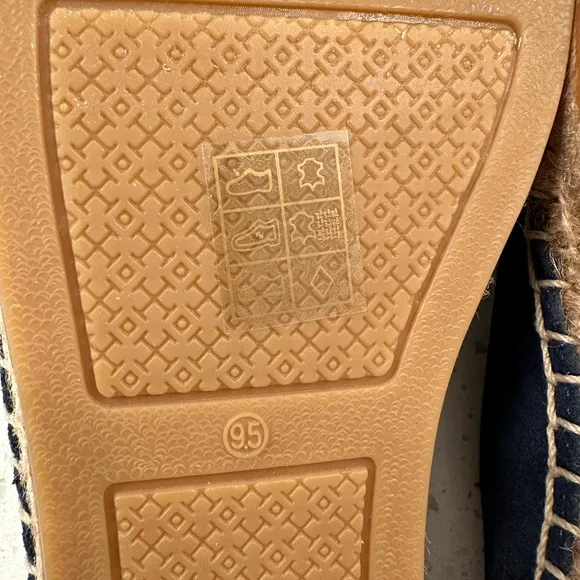 Tory Burch Blue Suede Max Espadrille Mules on