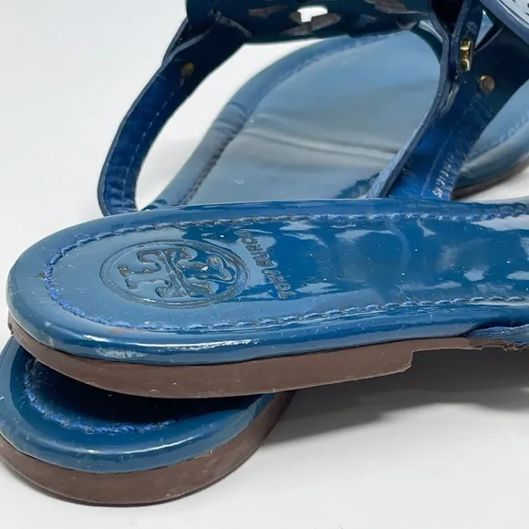 Tory Burch Miller Sandals Blue-Green Flip-Flops Shoes Size 10