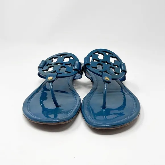 Tory Burch Miller Sandals Blue-Green Flip-Flops Shoes Size 10