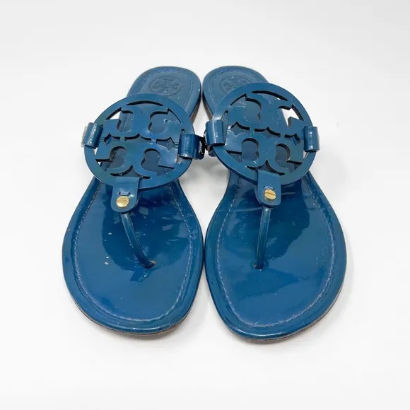 Tory Burch Miller Sandals Blue-Green Flip-Flops Shoes Size 10
