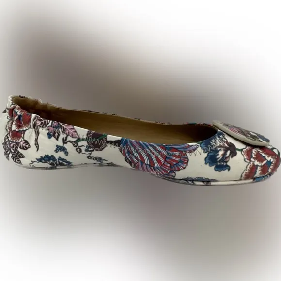 Tory Burch Minnie Botanical Ballet Slip on Shoes 8.5