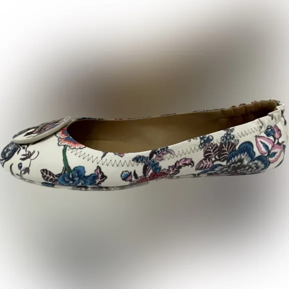 Tory Burch Minnie Botanical Ballet Slip on Shoes 8.5