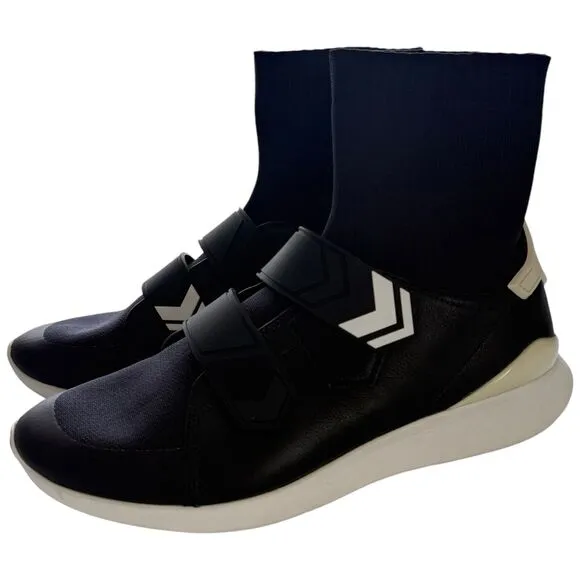 Tory Burch Sport Womens Chevron Strap Leather High Top Sock Sneakers Size 10.5