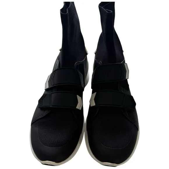 Tory Burch Sport Womens Chevron Strap Leather High Top Sock Sneakers Size 10.5
