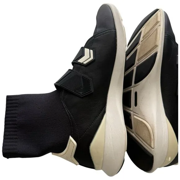 Tory Burch Sport Womens Chevron Strap Leather High Top Sock Sneakers Size 10.5