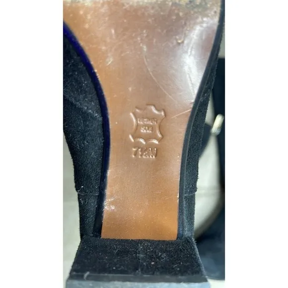 TORY BURCH SUADE LEATHER BLACK KNEE HIGH BOOTS SIZE 7.5 M
