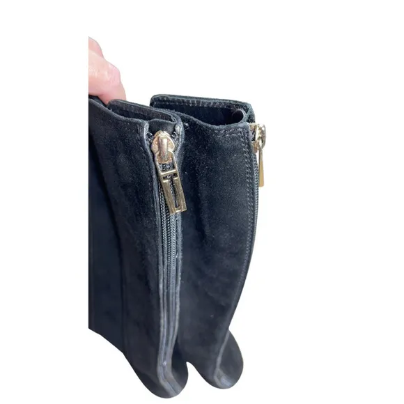 TORY BURCH SUADE LEATHER BLACK KNEE HIGH BOOTS SIZE 7.5 M
