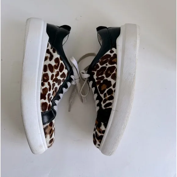 Trask Layla Ultra-light Italian nappa leather/leopard-print haircalf Sneakers 7M