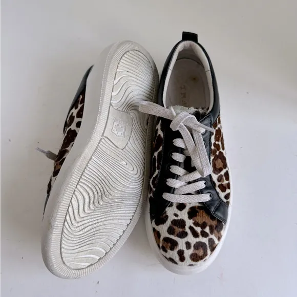Trask Layla Ultra-light Italian nappa leather/leopard-print haircalf Sneakers 7M