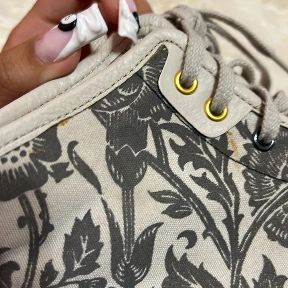 Tretorn Seksti Mid William Morris Shoe Floral High-Top Sneakers. Size 8