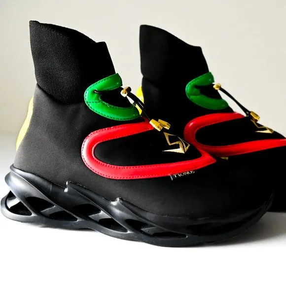 TRONUS &quot;Motherland&quot; Black Limited Edition High Top Sneakers - Unisex - NWOT