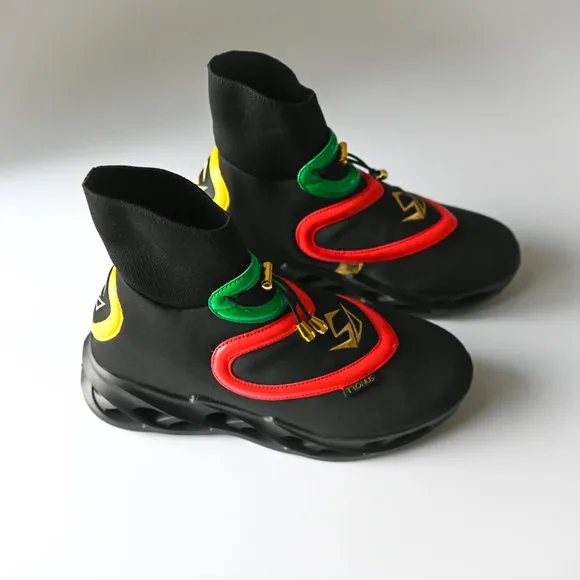 TRONUS &quot;Motherland&quot; Black Limited Edition High Top Sneakers - Unisex - NWOT