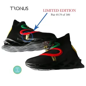 TRONUS &quot;Motherland&quot; Black Limited Edition High Top Sneakers - Unisex - NWOT