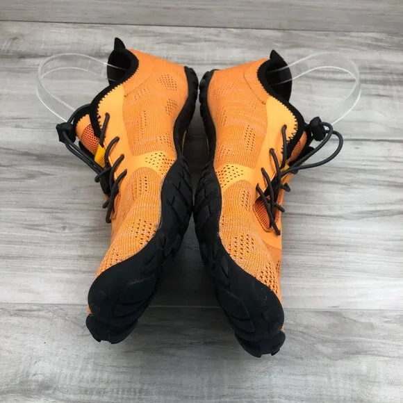 TSLA Trail Shoes Mens 12 Orange Mesh Zero Drop Minimalist Bare Trek Outdoor