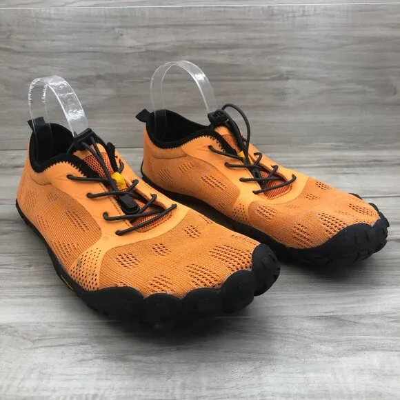 TSLA Trail Shoes Mens 12 Orange Mesh Zero Drop Minimalist Bare Trek Outdoor